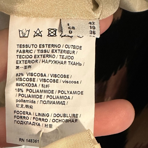 Pinko Velvet Flocked Abstract Mini Wrap Dress EUC - Picture 8 of 11